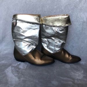 copper and metallic country boots / western boots